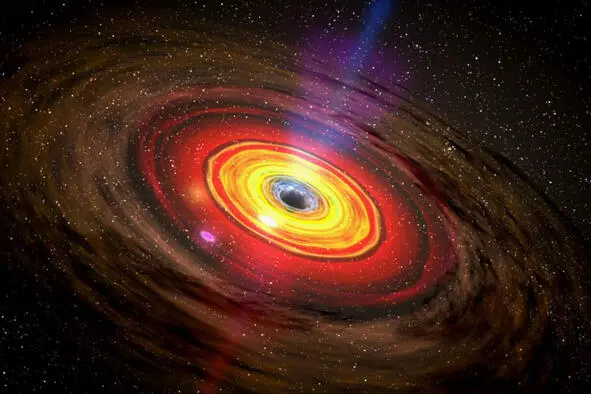 Изображение черной дыры на плоскости вращения которой формируется аккреционный - фото 7