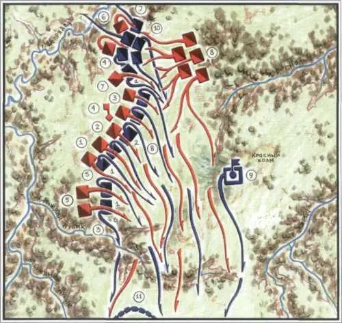 Заключительный этап сражения Вступление в бой засадного полка и контратака - фото 74