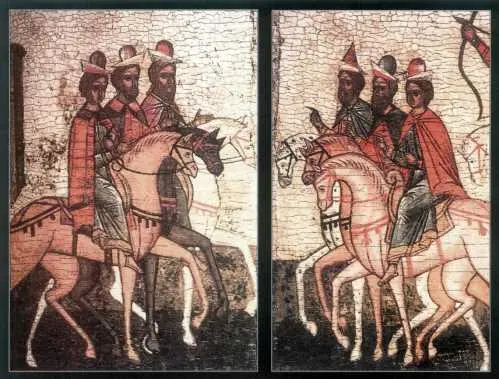Битва новгородцев с суздальцами фрагменты Икона начала 15 в Новгород - фото 87