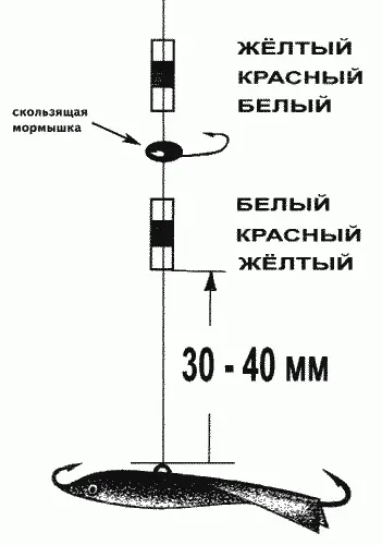 а б Рис 20 Оснастки а со скользящей мормышкой подсадкой б со - фото 49