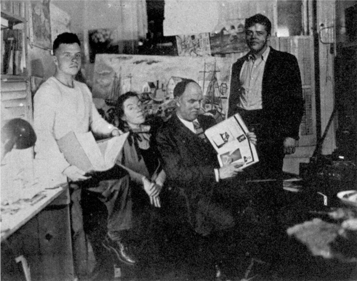 Мария и Давид Бурлюки с сыновьями Давидом сидит и Николаем стоит НьюЙорк - фото 5