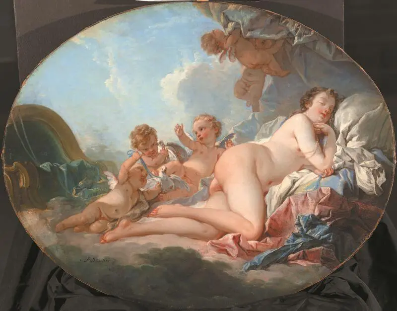 Франсуа Буше Спящая Венера 1735 холст масло Гойя неоднократно - фото 2