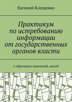 Евгений Клещенко - Практикум по истребованию информации от государственных органов власти. C образцами заявлений, жалоб