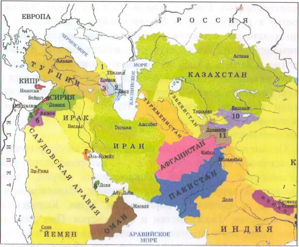 Карта срединной части Азиатского континента Таким образом зодчество и - фото 3