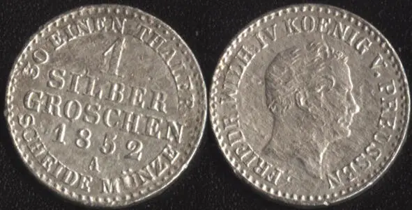 Монета номиналом 1 талер 1852 года Новой картины Монета номиналом 25 талера - фото 6