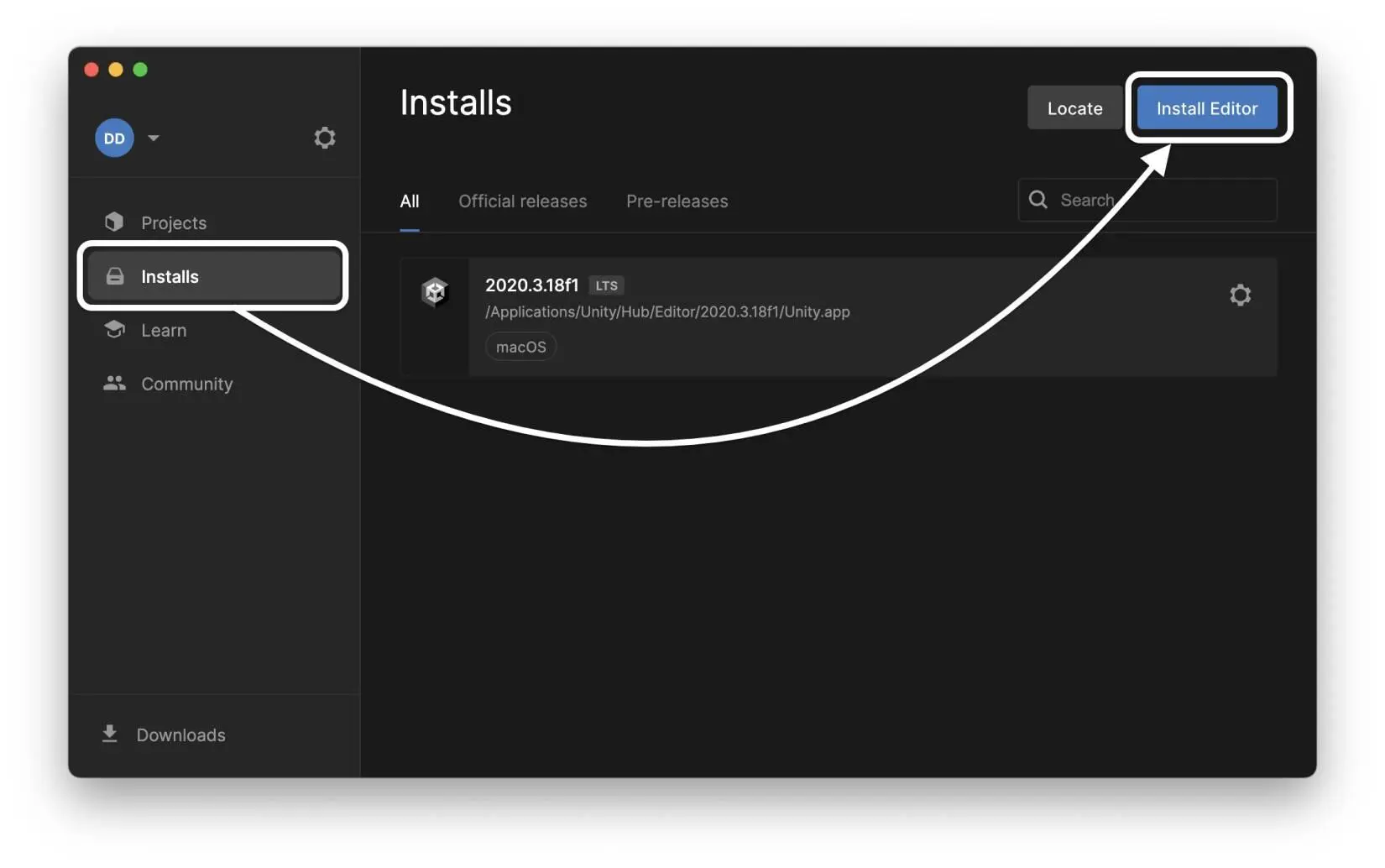 После этого откроется окно выбора версий Unity для установки Для начинающих - фото 8