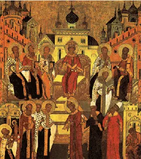 Первый Вселенский собор Икона XVII в Для того чтобы умирить христианский - фото 151