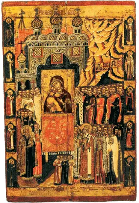 Сретение Владимирской иконы Божией Матери с избранными святыми 1я пол XVII - фото 186