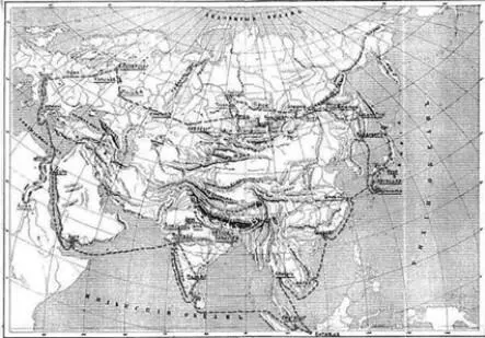 Маршрут путешествия цесаревича Николая Александровича На карте обозначен - фото 3