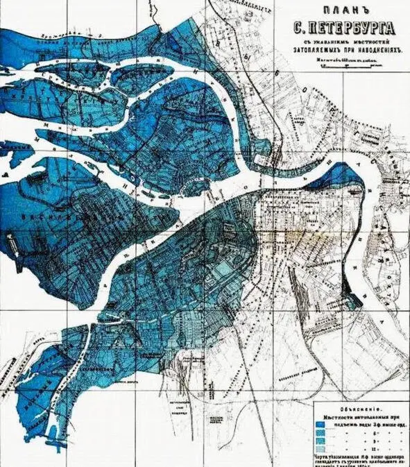 План наводнений Петербурга В летописях Петербурга насчитывается до двадцати - фото 25