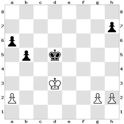 Играя 1 b4 Белые одной пешкой задерживают две черные пешки a6 и b5 на - фото 1