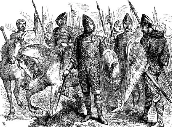 Нормандские воины Гравюра XIX века Точное количество воинов в армии Гарольда - фото 10