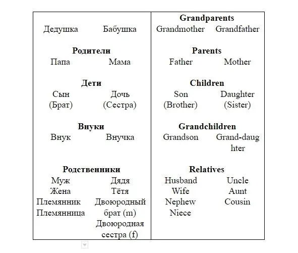 Grandparents 3 3 There are not a special word for grandparents in Russian - фото 23
