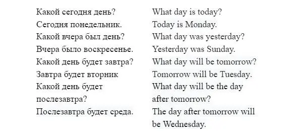 Сегодня Завтра Вчера Позавчера Послезавтра Note The question What day - фото 70