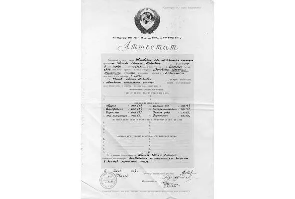 Аттестат Е П Иванова об окончании Ивановского музыкального училища Еще один - фото 18
