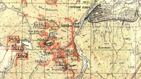 Фрагмент отчётной карты штаба 12й Армии на 02091942 г В начале сентября - фото 10