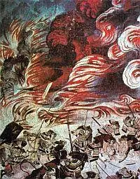 Бой Фрагмент японского свитка XII века Тёмное лицо Чжу Юаньчжана - фото 15