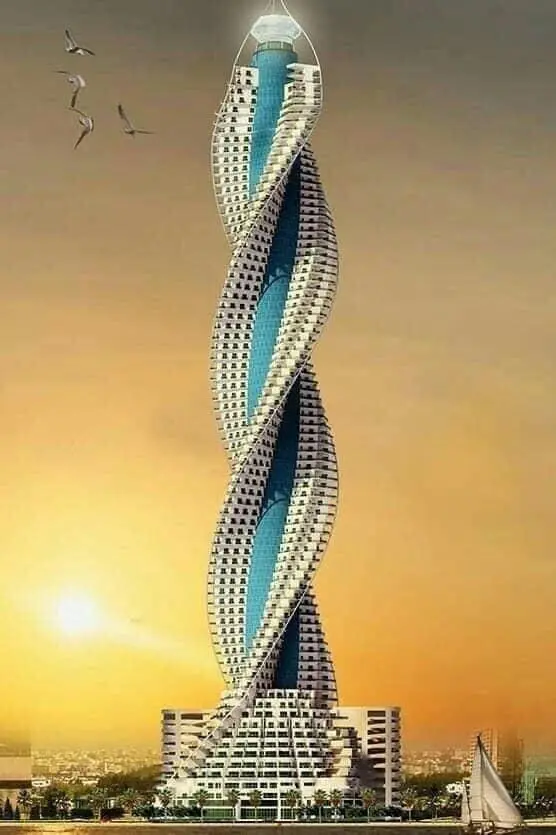 Алмазная башня Diamond Tower Высота небоскреба более 1 км Город Джидде - фото 20