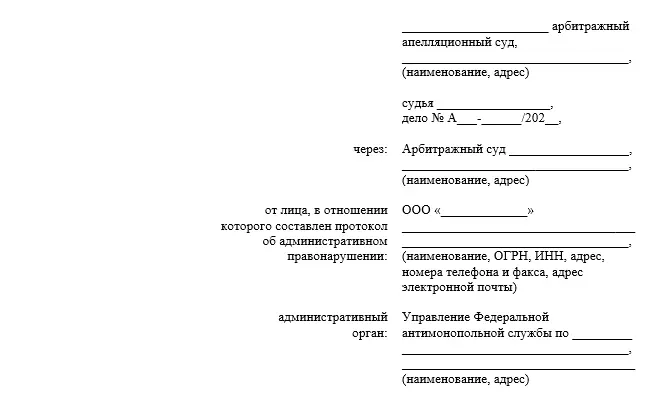 АПЕЛЛЯЦИОННАЯ ЖАЛОБА на определение Арбитражного суда - фото 1