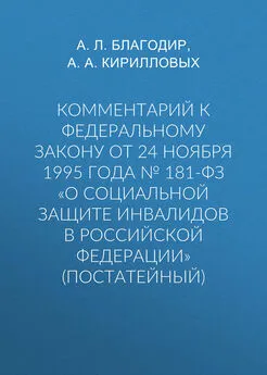 Алла Благодир - Комментарий к Федеральному закону от 24 ноября 1995 г. № 181-ФЗ «О социальной защите инвалидов в Российской Федерации» (постатейный; издание третье, переработанное и дополненное)