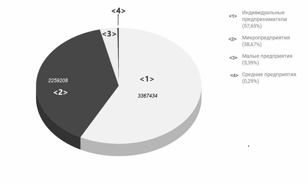 Рис 3 Количество юридических лиц и индивидуальных предпринимателей в России - фото 5