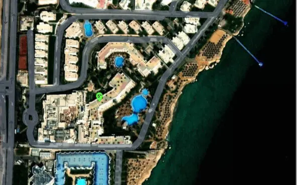 Спутниковая карта отеля Краткая информация об отеле Отель расположен на самом - фото 2