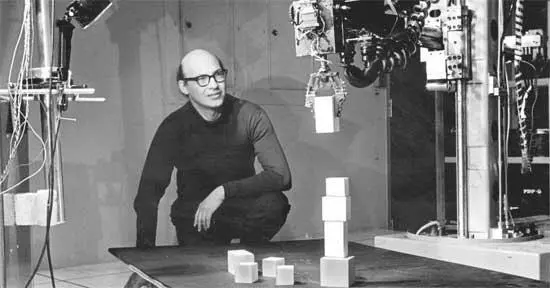 Рис 21 Марвин Минский наблюдает за роботом укладывающим блоки 1968 год - фото 12