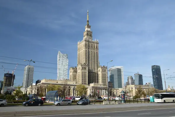 Дворец культуры и науки 1955 г Раннее утро улица Marszałkowska - фото 2