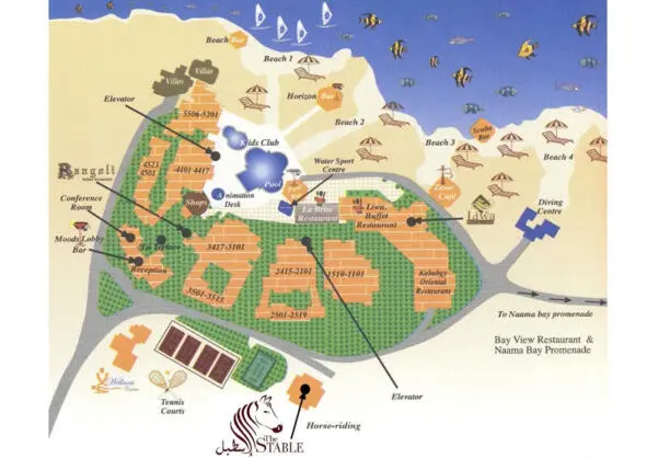 Карта отеля Общие сведения об отеле Отель Movenpick Resort Sharm El Sheikh - фото 1