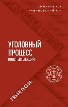 Александр Смирнов - Уголовный процесс. Конспект лекций