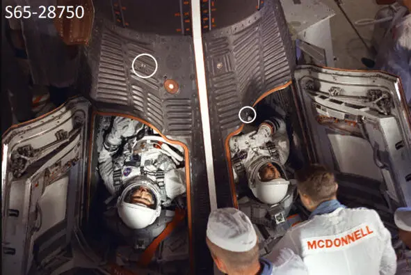 Фотография НАСА подпись S6528750 21 августа 1965 г Астронавты Л - фото 58