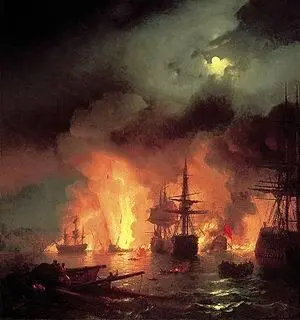 И Айвазовский Чесменский бой Морское сражение в Чесменской бухтеЭгейского - фото 72