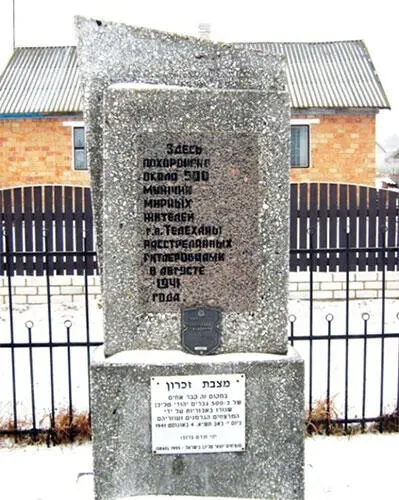 0109Памятный знак на месте расстрела 500 мужчин в Телеханах 138 Я не - фото 18