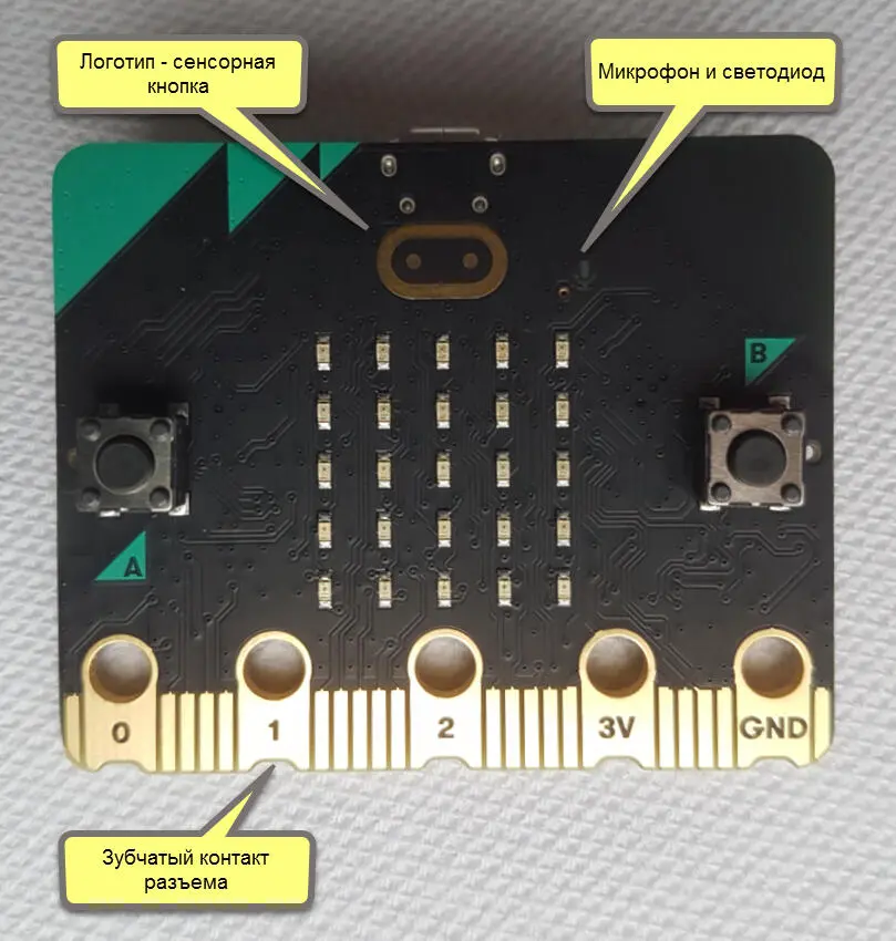 Рис В5 Сенсорная кнопка в виде логотипа микрофон и светодиод на плате micro - фото 7