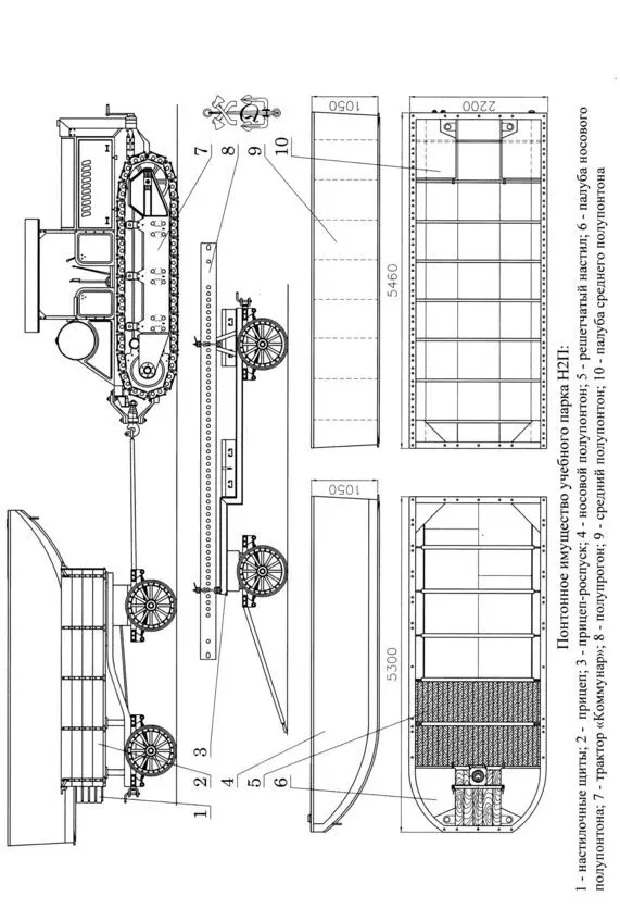 Парк 2х взводного состава имел 22 носовых и 10 средних полупонтонов 4 - фото 5