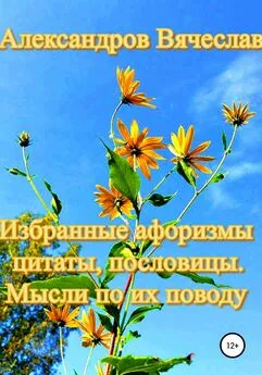 Вячеслав Александров - Избранные афоризмы, цитаты, пословицы. Мысли по их поводу