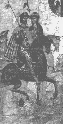 Князья Борис и Глеб Икона начала XIV в Киев XI в Реконструкция Теперь о - фото 17