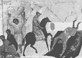 Клеймо Гибель Святополка иконы начала XVI в Борис Владимир и Глеб с житием - фото 21