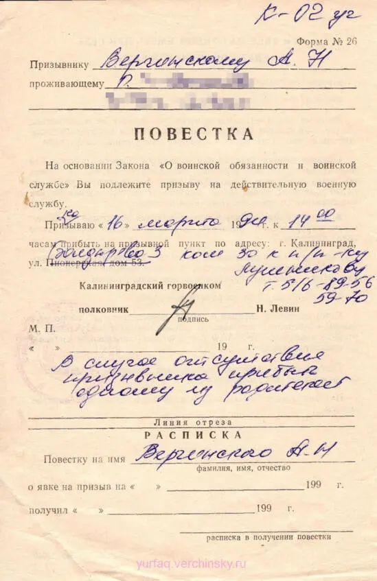 Из личного архива автора Поэтому когда мне пришла очередная повестка от - фото 14