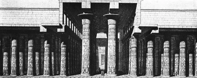 Рис 5 Храм Амона в Карнаке Поперечный разрез гипостильного зала Рис 6 - фото 5