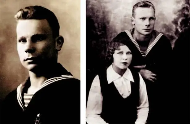 Курсант 3го курса Г К Васильев 1936 г Георгий Васильев с сестрой Шурой в - фото 52