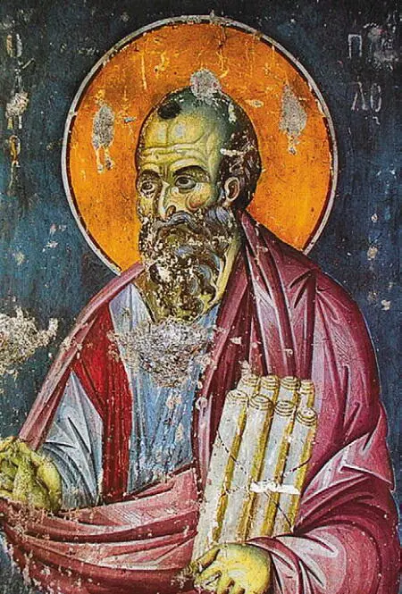 Ап Павел Фреска Успенского собора Протата в Карее Афон 1310 г Мастер - фото 7