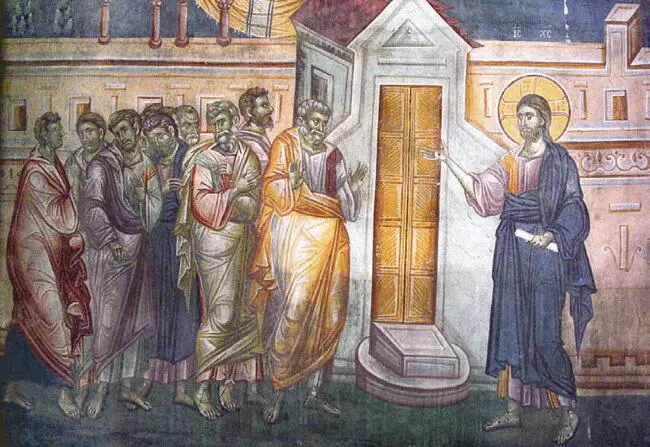 Проповедь Христа апостолам Фреска Неф XIV в Монастырь Грачаница Сербия - фото 8