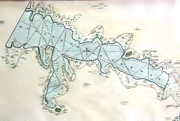 Карта Ахтиарской бухты которую составил штурман Иван Батурин Глядя на карту - фото 2
