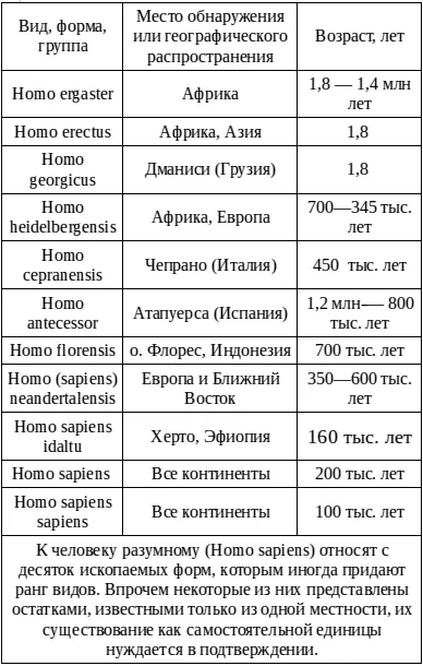 Таблица 7А Семья Homo Homo ergaster человек работающий ископаемый вид - фото 65