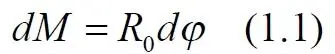 Определим расстояние r между массой m и дифференциальным элементом - фото 1