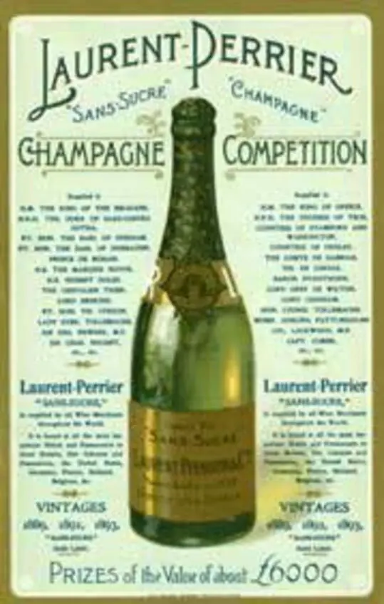 Эдвардианская английская реклама шампанского перечисление почестей и - фото 17