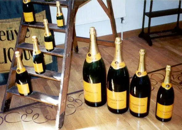 Сравнение бутылок шампанского Слева направо На лестнице Магнум 15 литра - фото 21