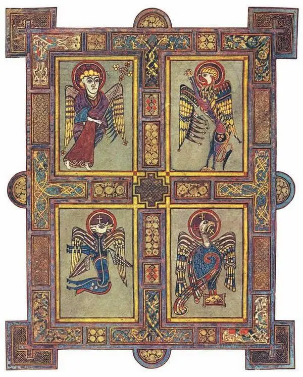 Четыре символа евангелистов Миниатюра Келлской книги Ок 800 г Библиотека - фото 4