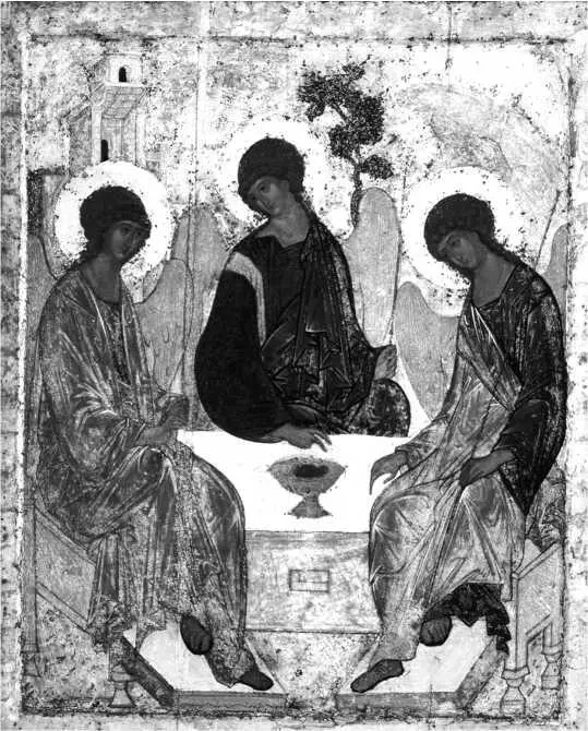 Икона Пресвятой и Животворящей Троицы Икос 1 Архангели и Ангели Начала и - фото 1